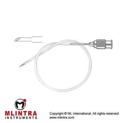 Heslin Infusion Cannula Textured Tip Stainless Steel, Gauge 23